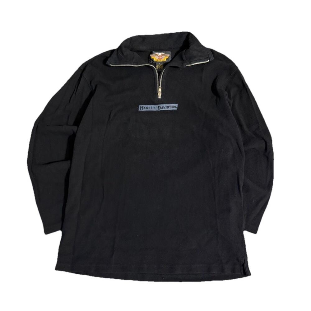 Harley Davidson Women’s Black Quarter Zip Sweatshirt Size Small